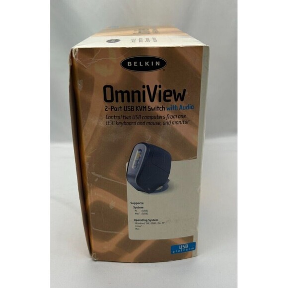BELKIN OmniView SOHO F1DS102U 2-Port External KVM Switch w Audio- NO FLASH CABLE - Picture 6 of 15